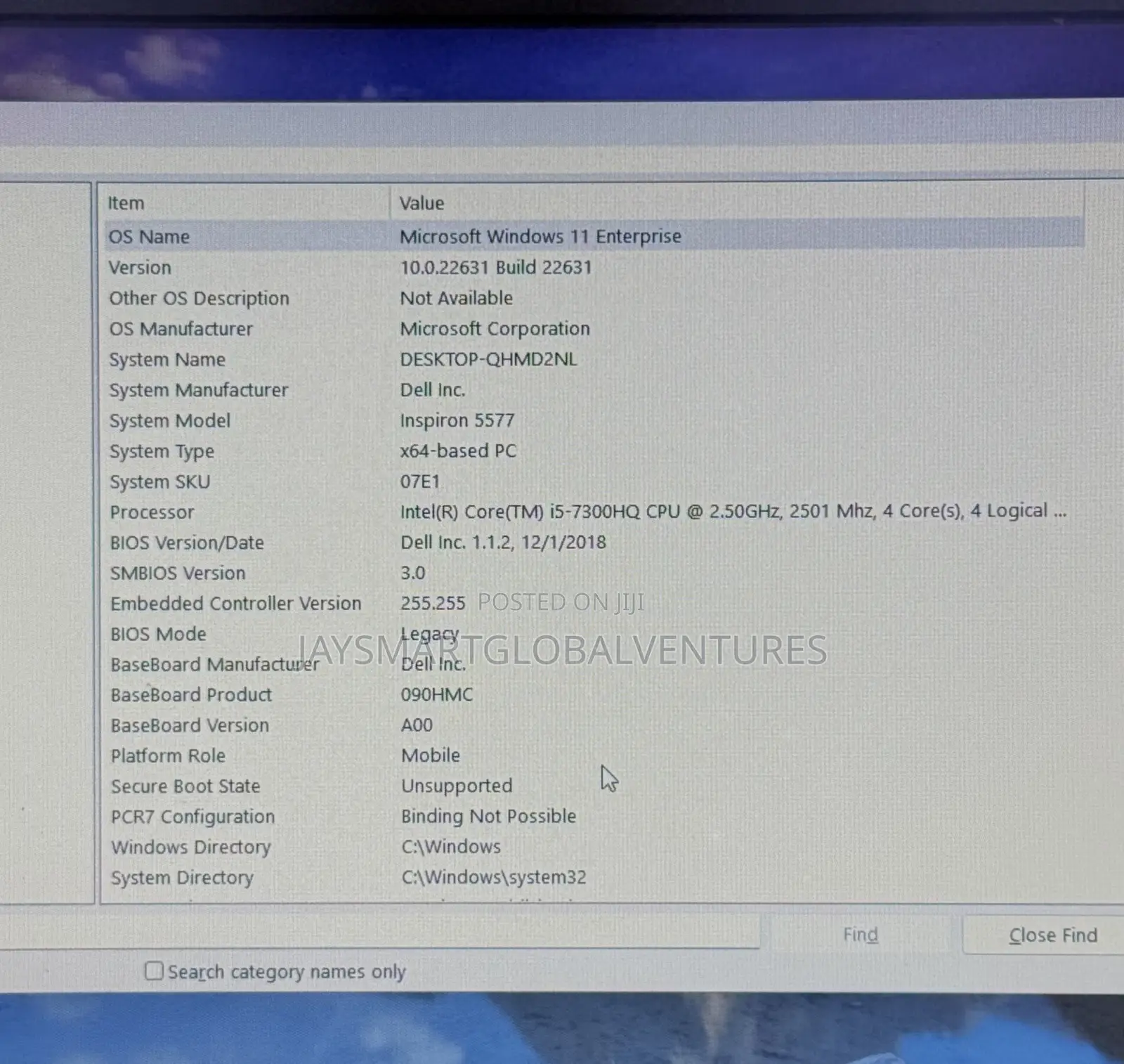 Laptop Dell Inspiron 15 5577 16GB Intel Core i5 SSD 500GB