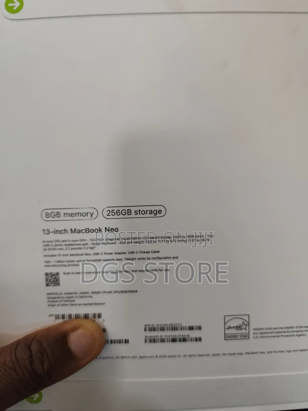 New Laptop Apple MacBook 8GB SSD 256GB