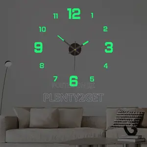 Diy Wall Clock With Number Stickers - Night - 40cm