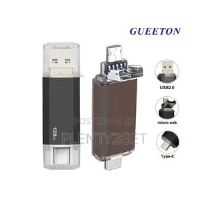 Gueeton 128gb Otg 3 in 1 Usb Flash Drive Type C