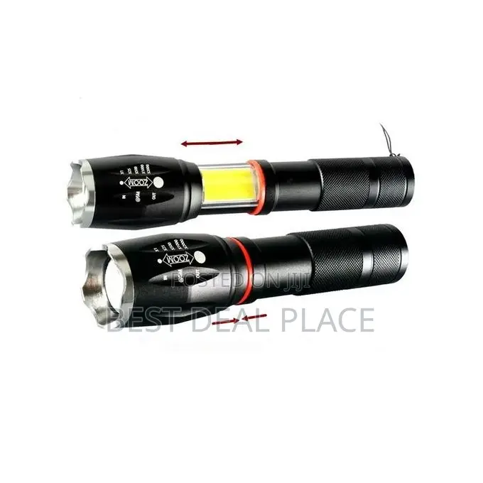 Powerful Rechargeable Flashlight With Cob