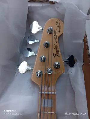 A Very High Quality Fender Jazz Bass Active Five Strings Blue Colour