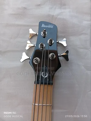 Ibanez Active Bass Guitar Five String White Colour and Any Colours