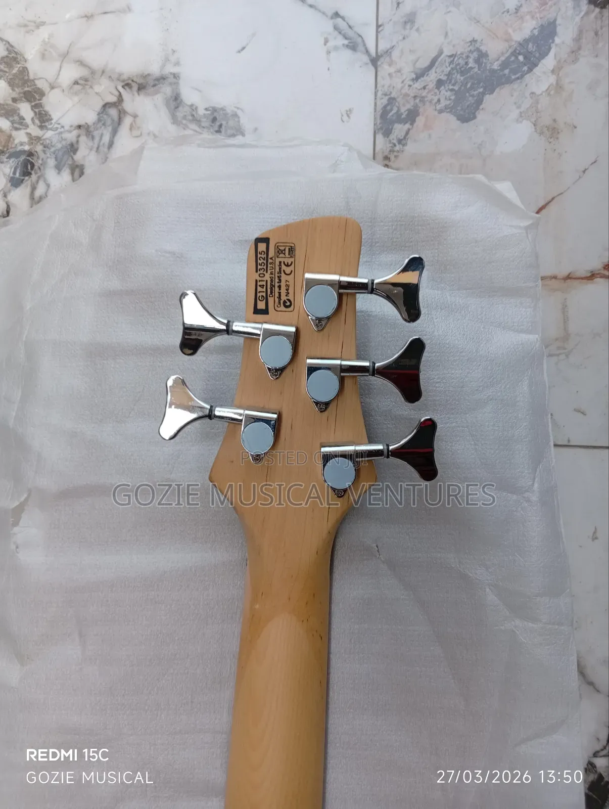 Ibanez Active Bass Guitar Five String White Colour and Any Colours