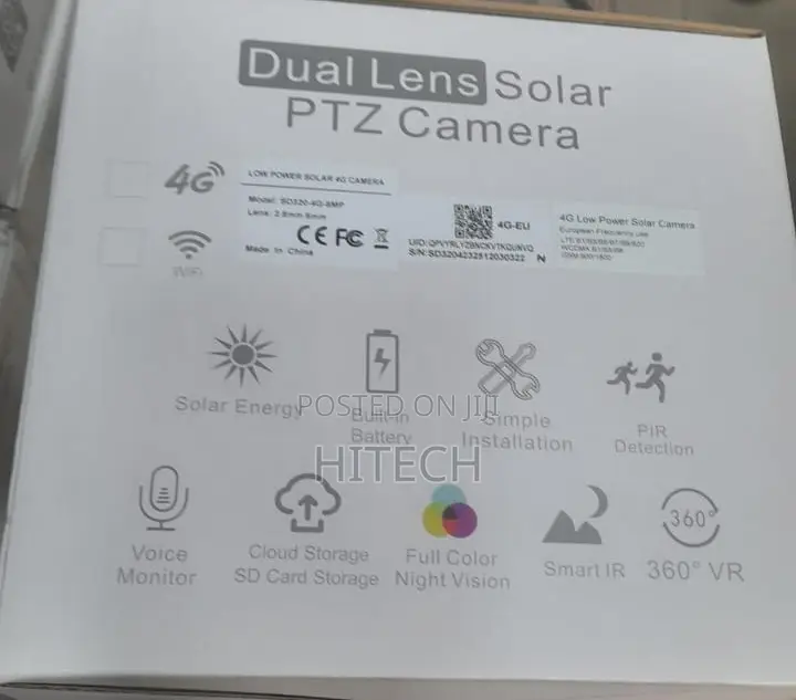 Hd 8mp Dual Lens Solar PTZ Camera