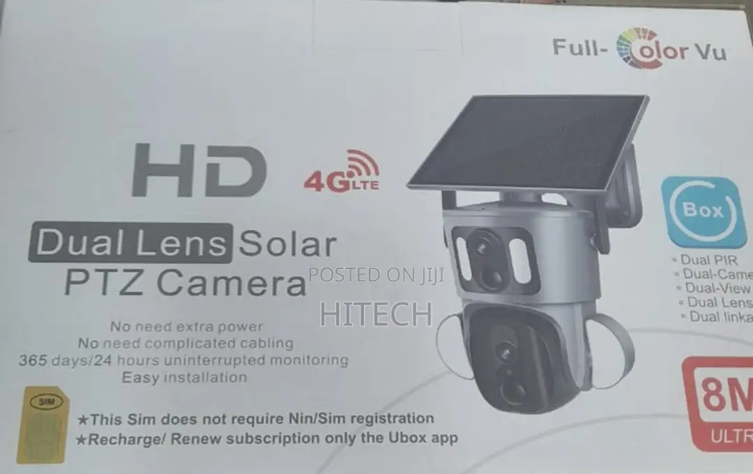 Hd 8mp Dual Lens Solar PTZ Camera