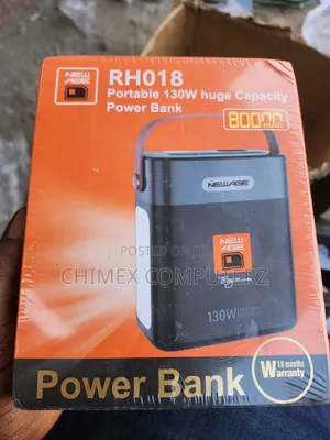 New Age 80000mahh 130w Laptop Power With Type-C Input and Output