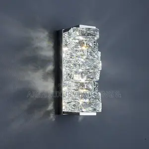 Led Stainless Steel Crystal Wall Lamp Bedroom Bedside Lamp