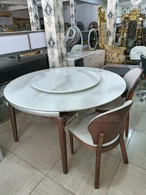 Turkish Adjustable 2 in 1 Marble Dining Table Set With Six Seater