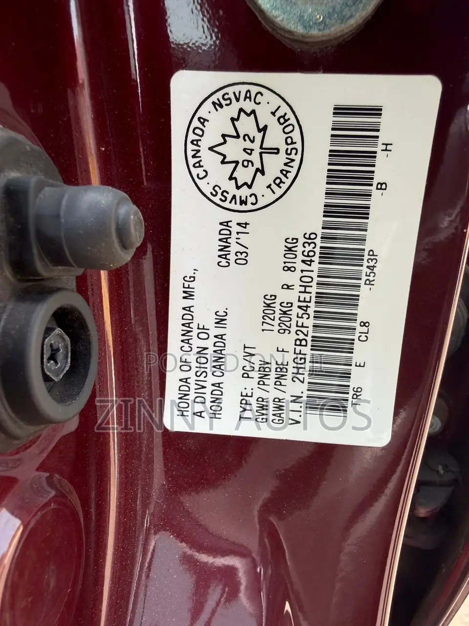 Honda Civic 2014 Red