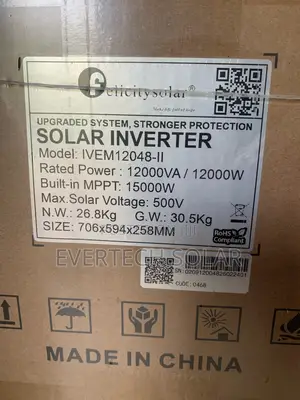 Felicity 12kva Ivem Hybrid 48v Smart Inverter System