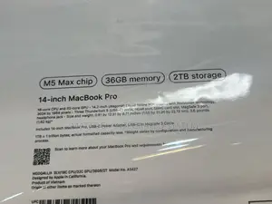New Laptop Apple Macbook Pro 2025 M5 14-inch 36GB Apple M5 SSD 2T