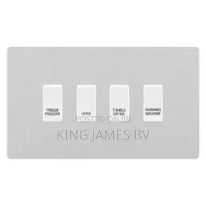 4 Gang White Grid Switches