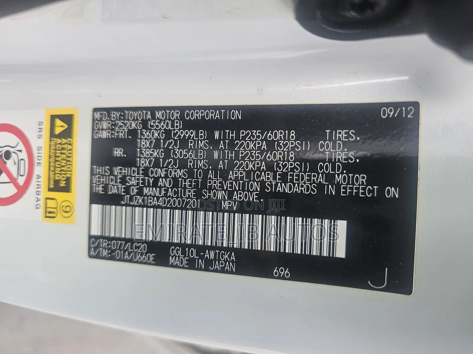 Lexus RX 350 AWD 2013 White