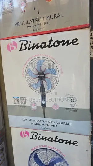 Original Binatone 18inch Rechargeable Standing Fan Modele RCFM-1875.