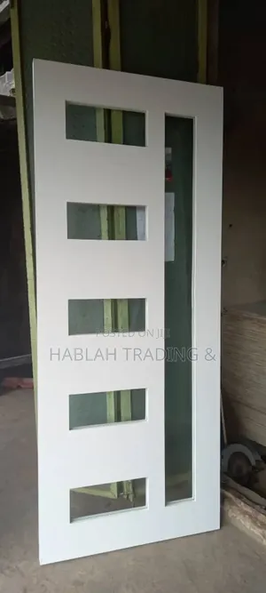 Luxury White HDF Glass Door