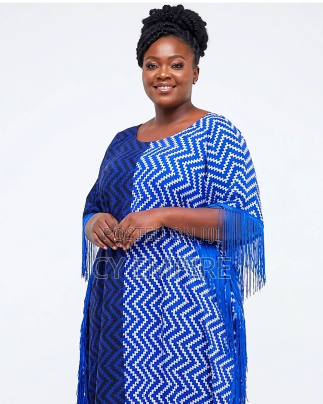 Ankara Duo-Tone Fringe Bubu