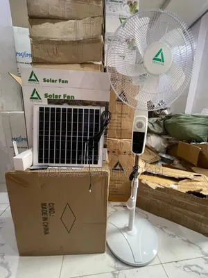 Rechargeable Standing Fan With Remote Control and Bulb