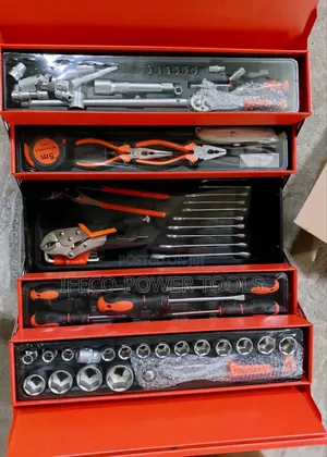 Generic 85-Piece Mechanical Tool Set Housed in a Heavy-Duty