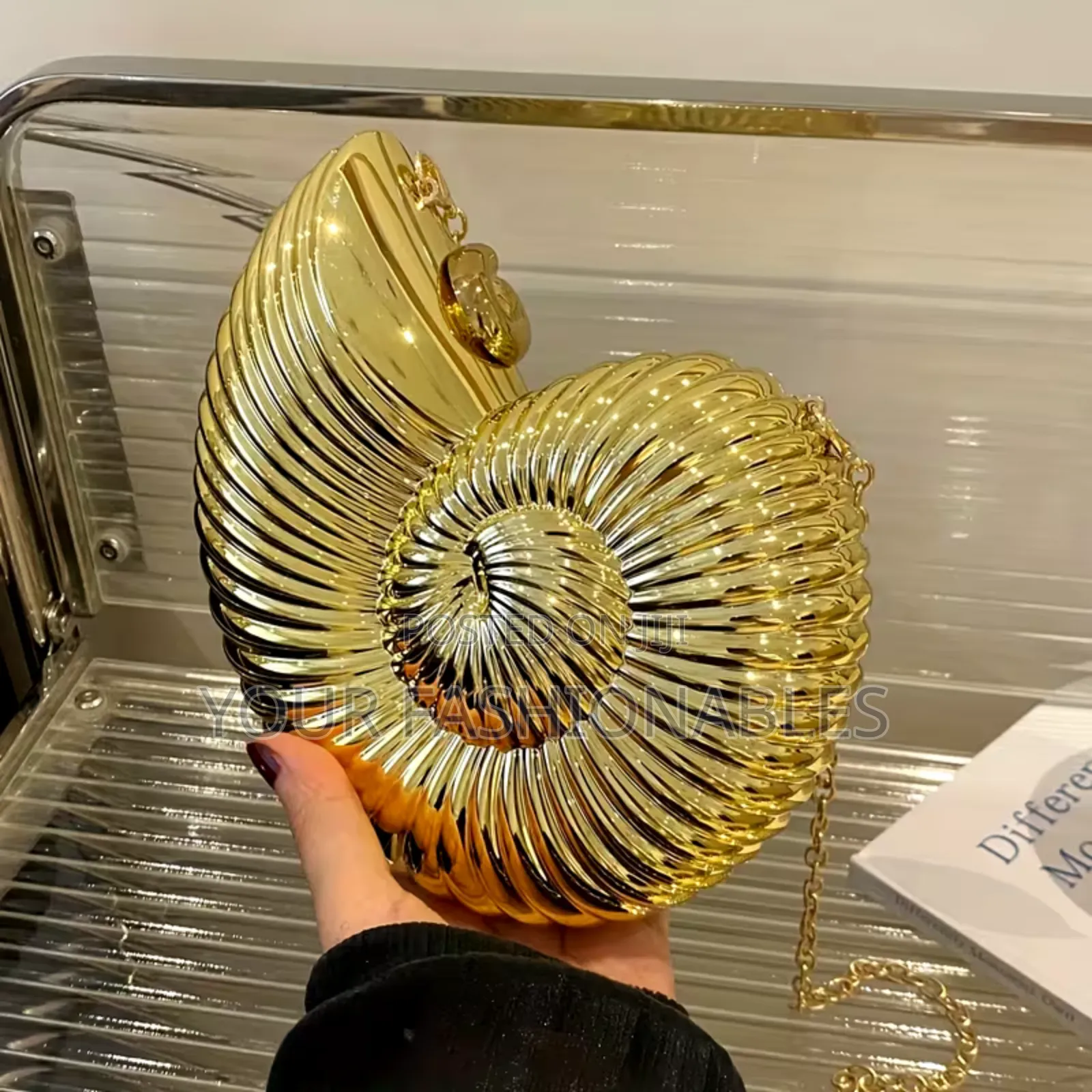 Acrylic Conch Clutch Purse