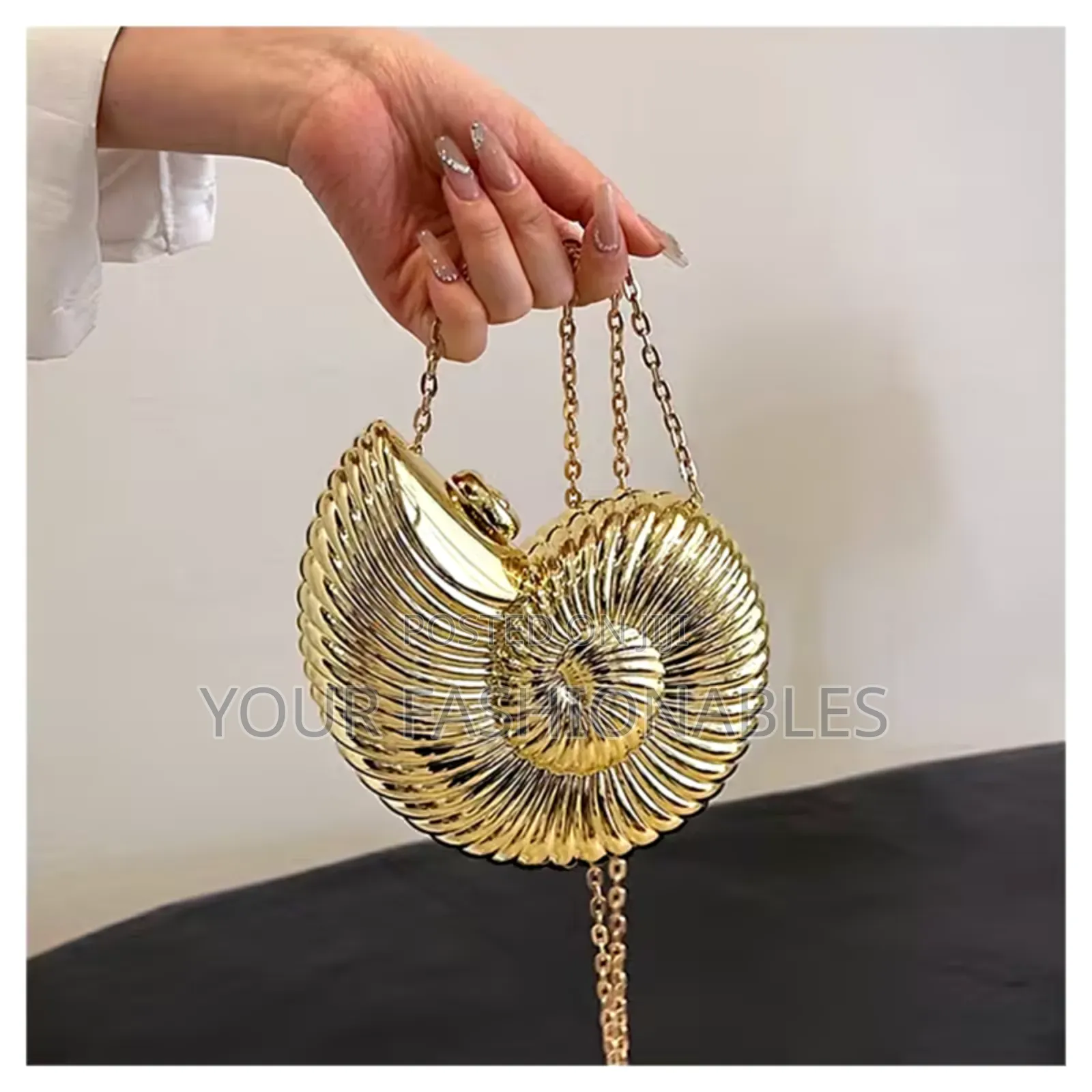 Acrylic Conch Clutch Purse