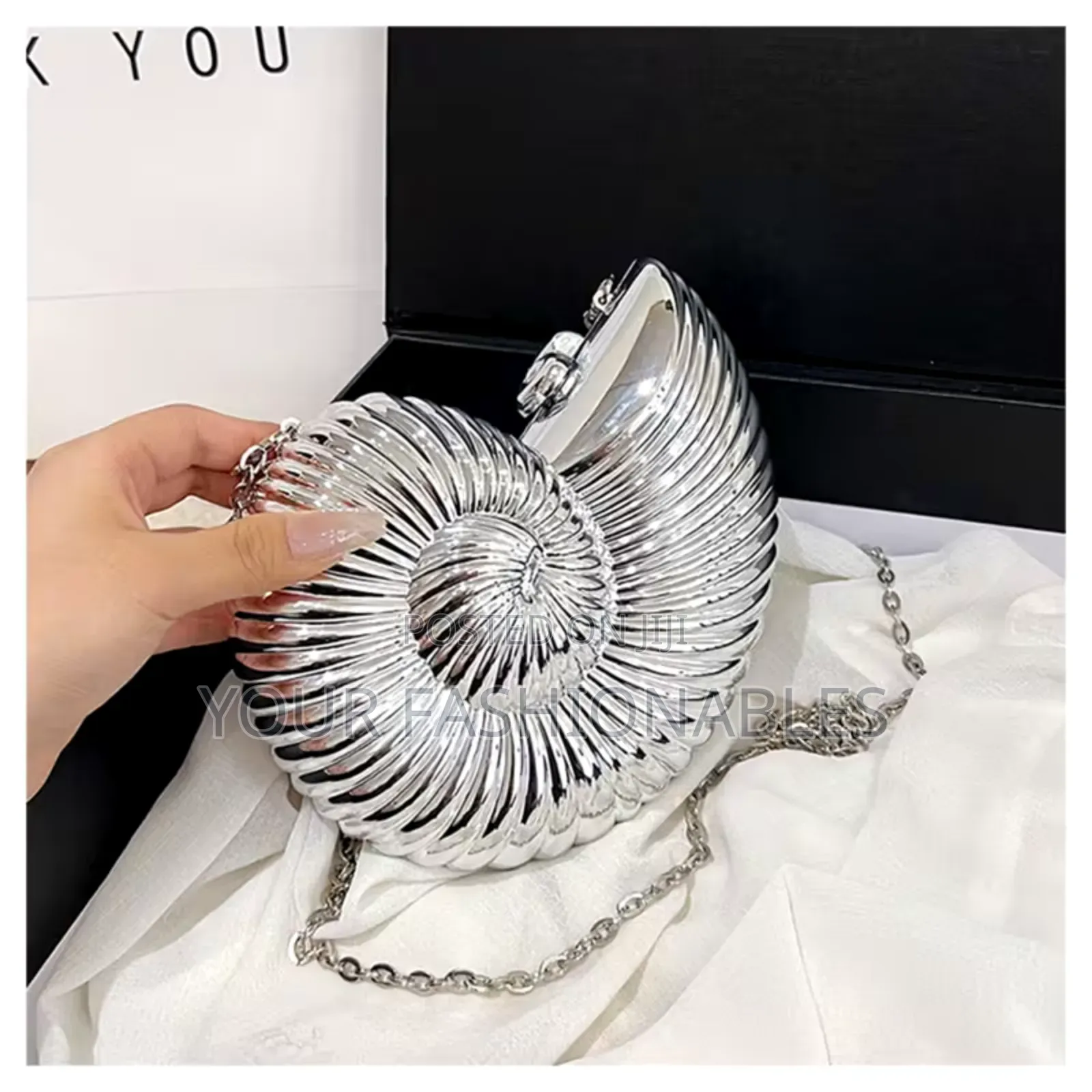 Acrylic Conch Clutch Purse
