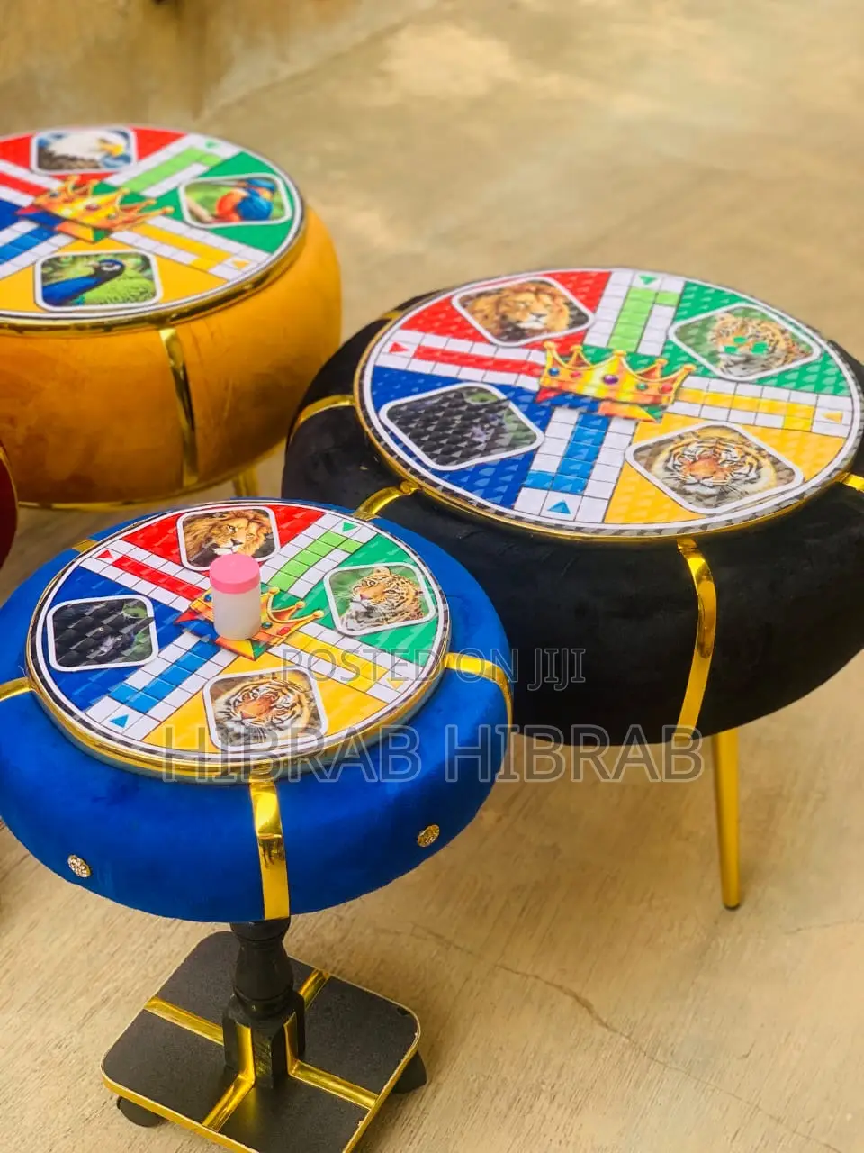 3d Multifunctional Ludo Center Table and Stool