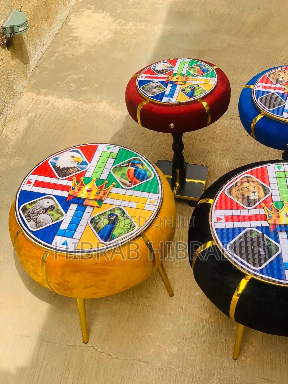 3d Multifunctional Ludo Center Table and Stool