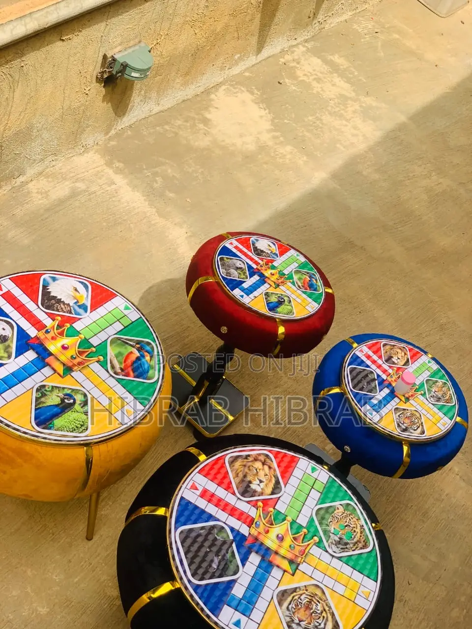 3d Multifunctional Ludo Center Table and Stool