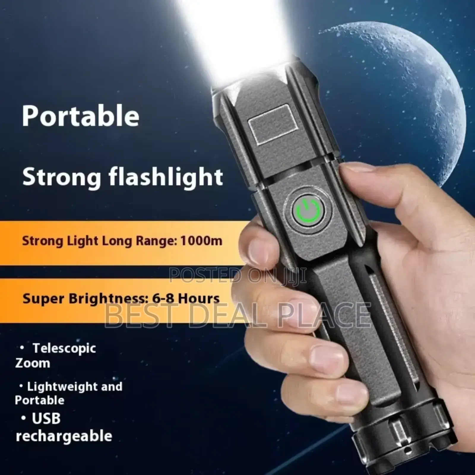 Rechargeable Powerful Flashlight (Super Bright Durable)