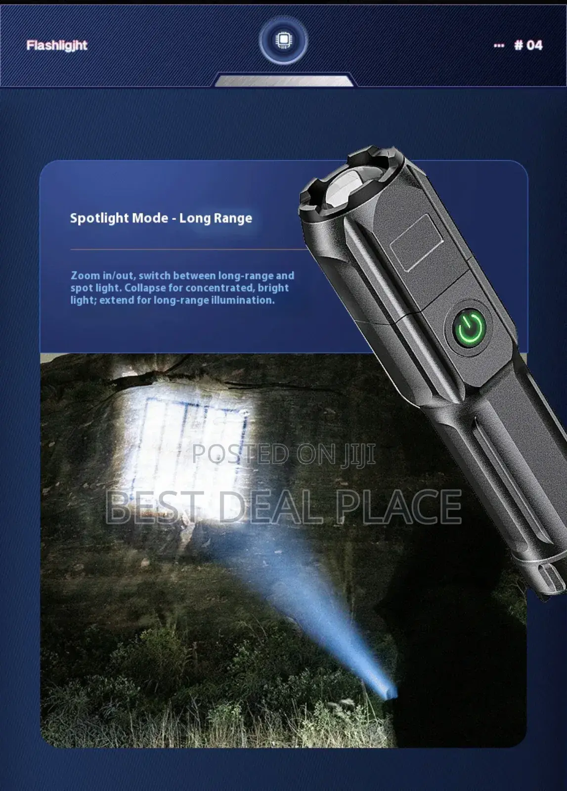 Rechargeable Powerful Flashlight (Super Bright Durable)