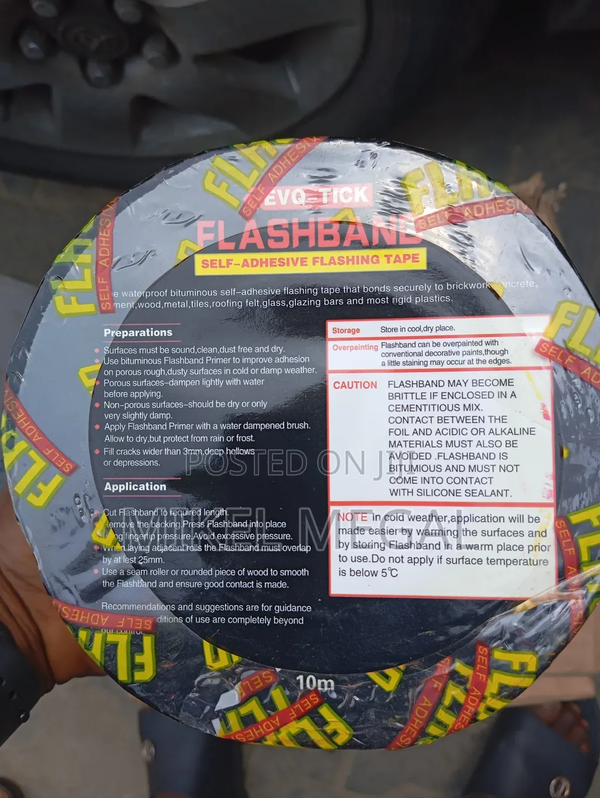 4" Self Adhesive Flash Band