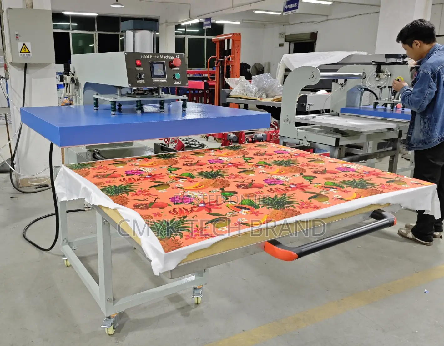 100*120cm Pull-Type Pneumatic Single-Station Heat Press Machine