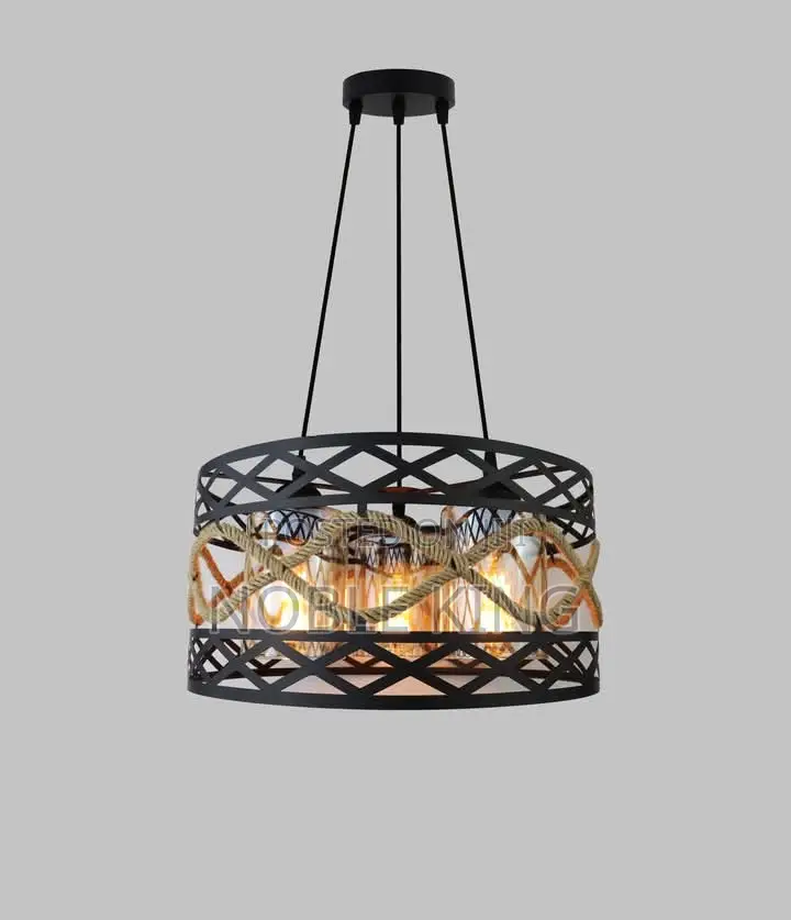 Vintage Pendant Lamp Iron Frame Ceiling Lighting Paint Restaurant