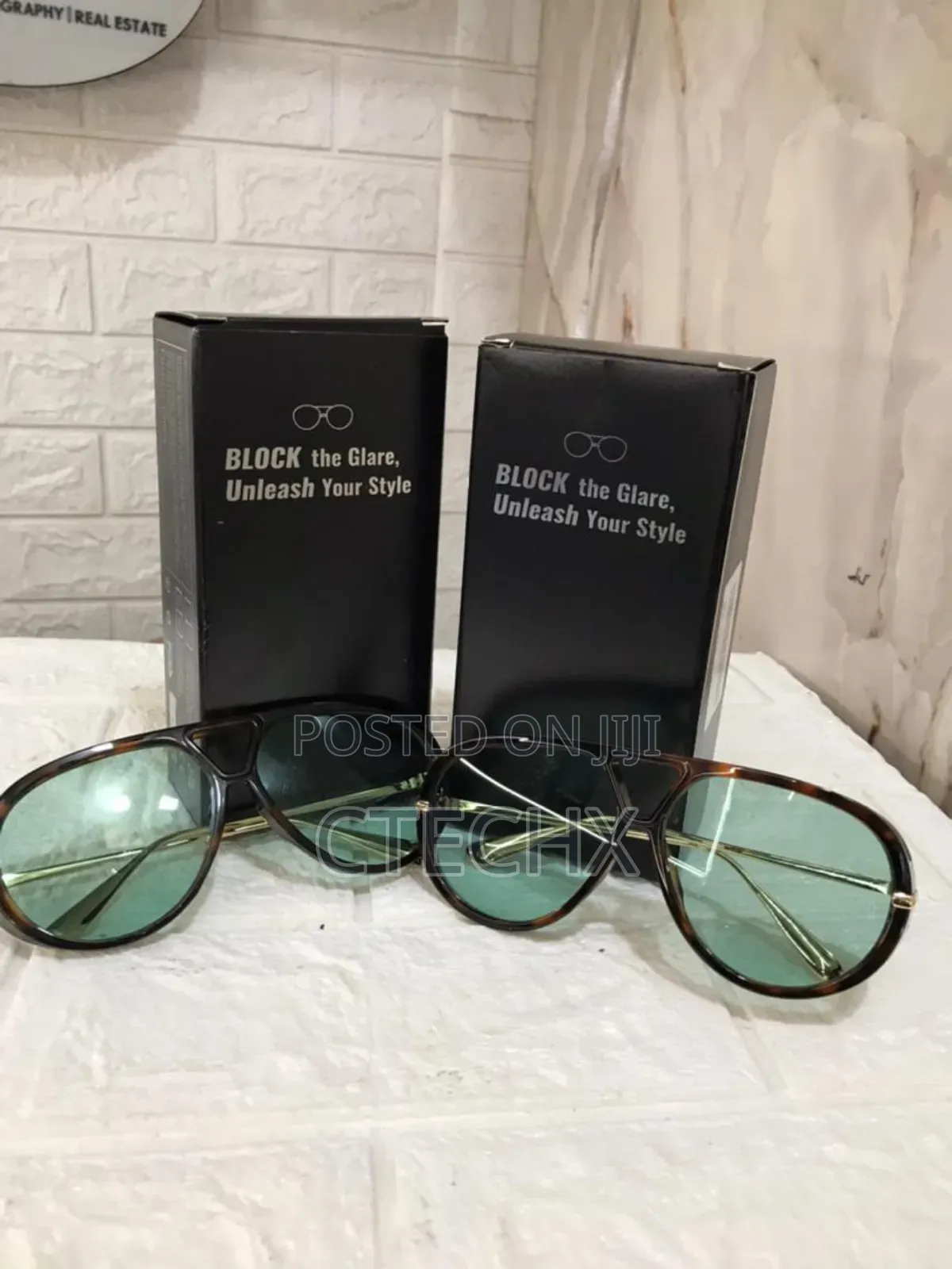 Oversized Pilot Sunglasses Uv Protection Retro Double Bridge Design
