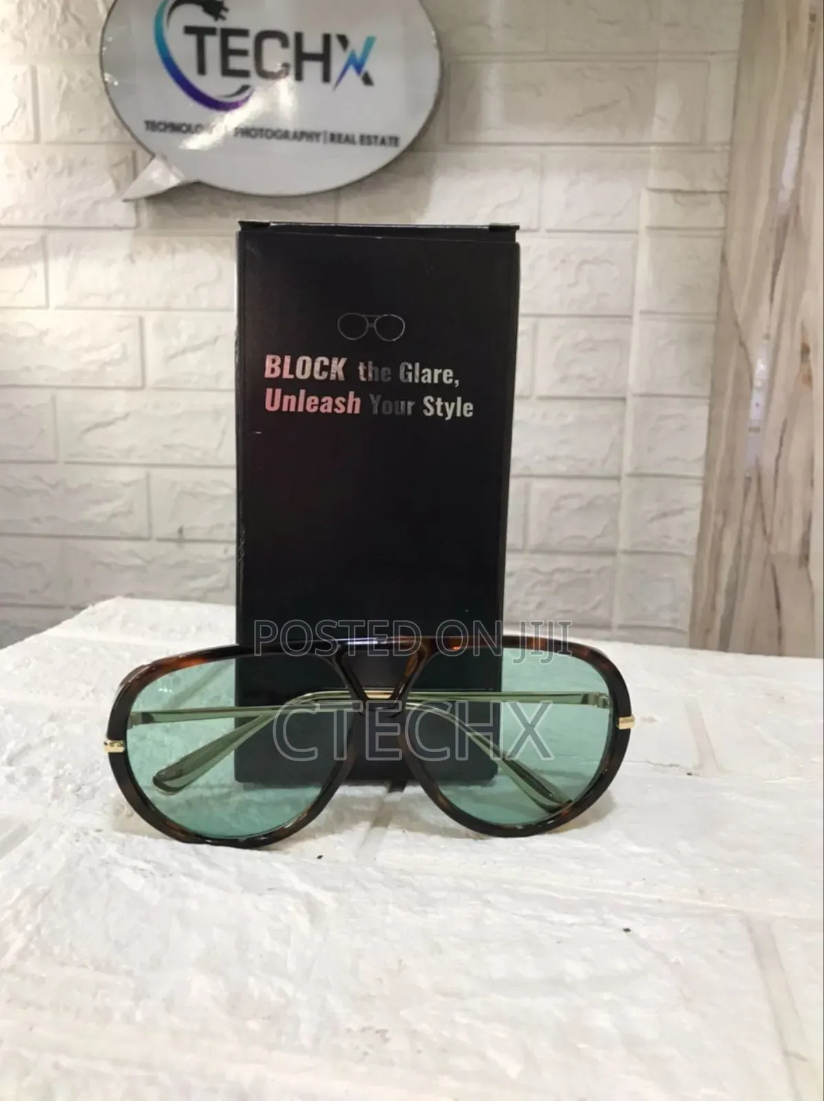 Oversized Pilot Sunglasses Uv Protection Retro Double Bridge Design