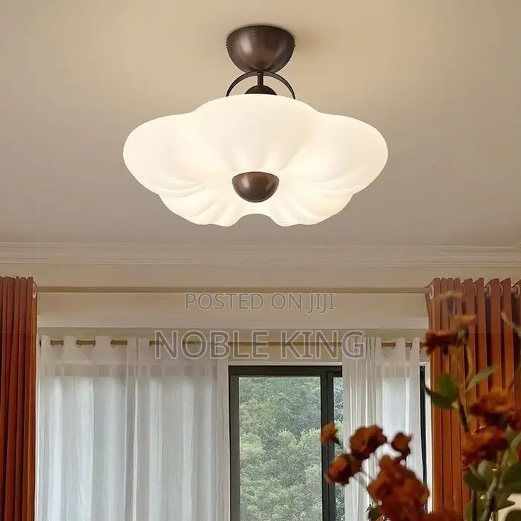Cloud Bubble Lamp Vintage Cream Style Crown Ceiling Light Bedroom