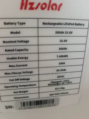 Hzsolar Lithium Ion Battery 7.6kwh 24v