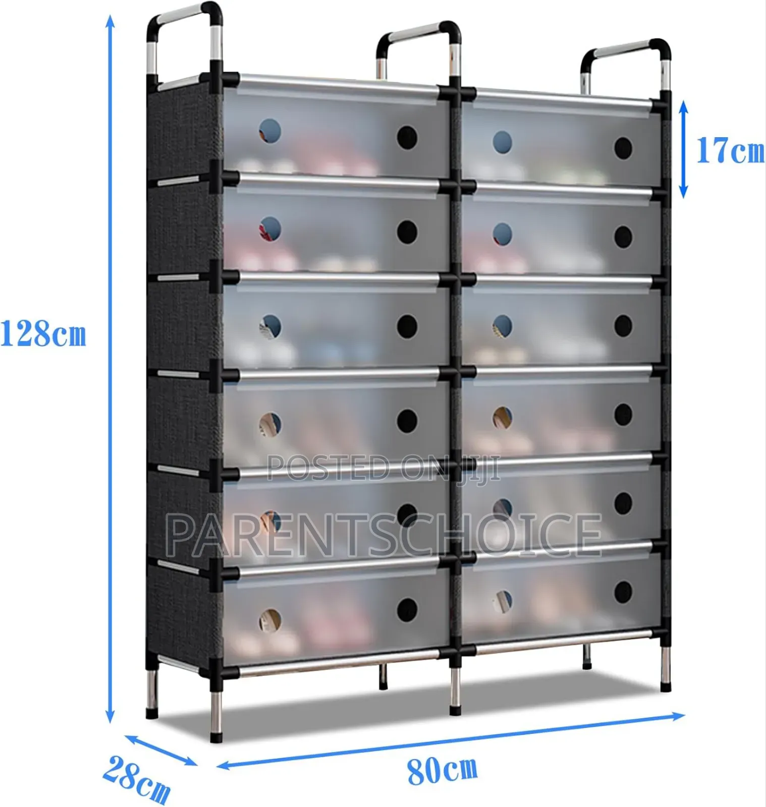 6 Layer Dustproof Double Design Shoe Rack