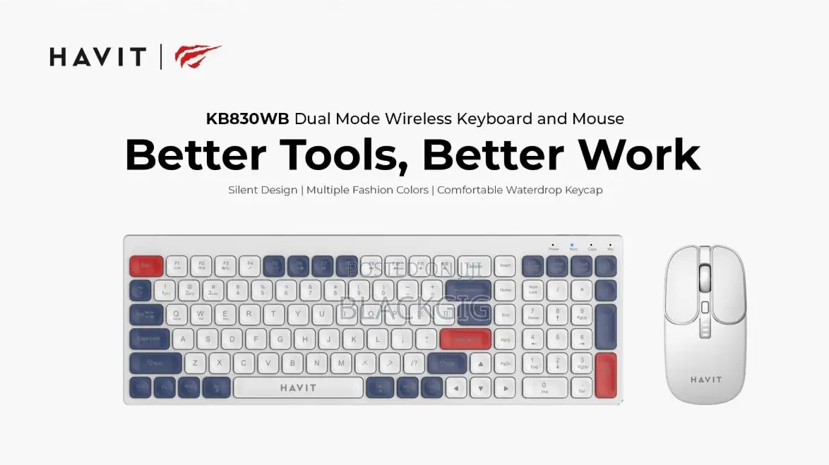 Rechargeable Wireless Keyboard and Mouse Dual Mode Bluetooth +2.4g