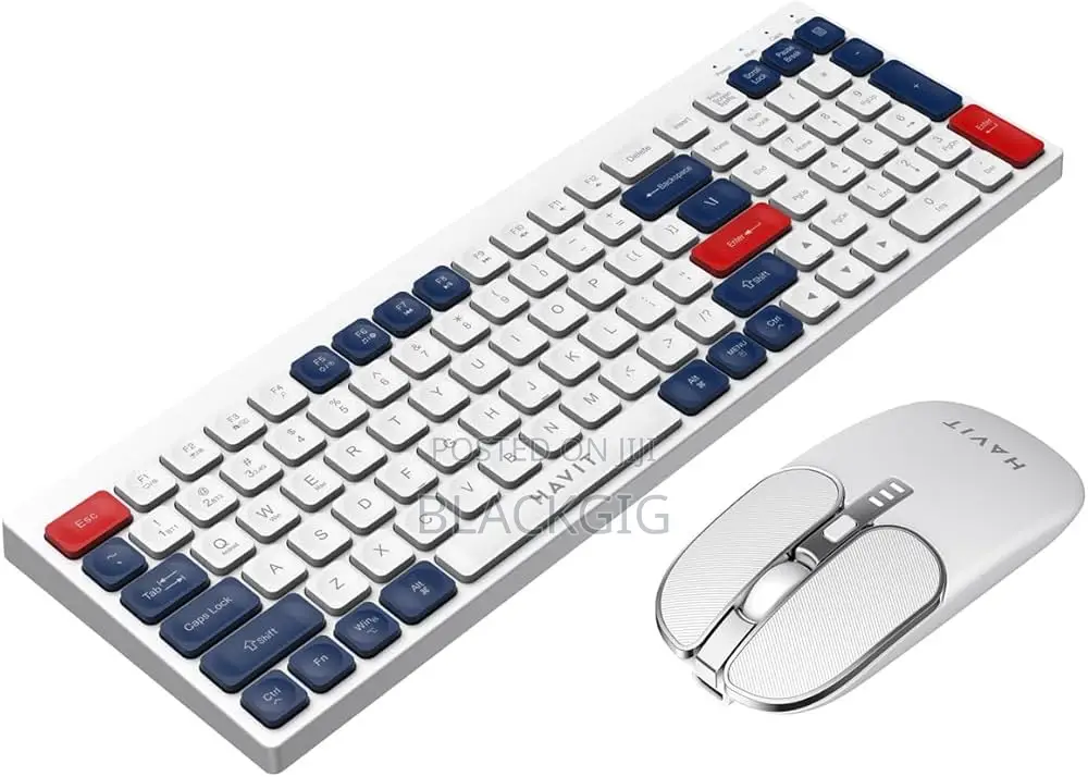 Rechargeable Wireless Keyboard and Mouse Dual Mode Bluetooth +2.4g