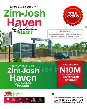 Land for Sale in Awka 2.0 | Zim-Josh Haven Estate (C of O)