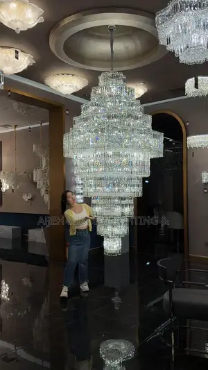 Luxury Crystal Chandelier Modern Staircase Lighting Decor Custom Lamp