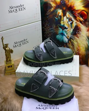 Quality Original Alexander McQueen Unisex Slide Black