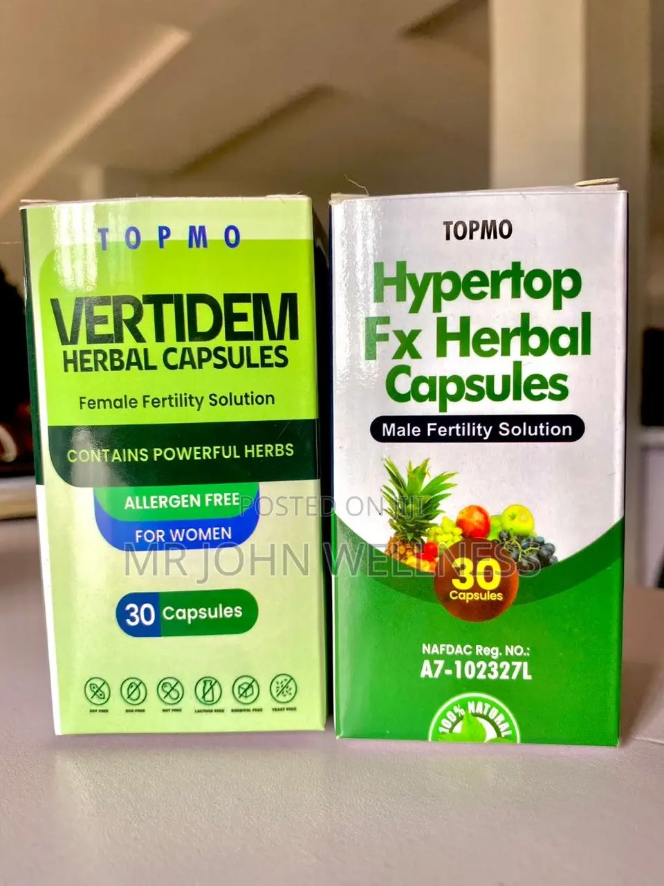 Vertidem and Hypertop Fx Herbal Capsule