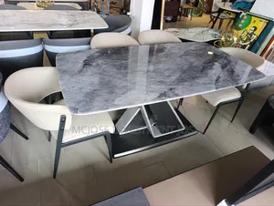 Quality Contemporary Dining Table Set by 6 Chairs.