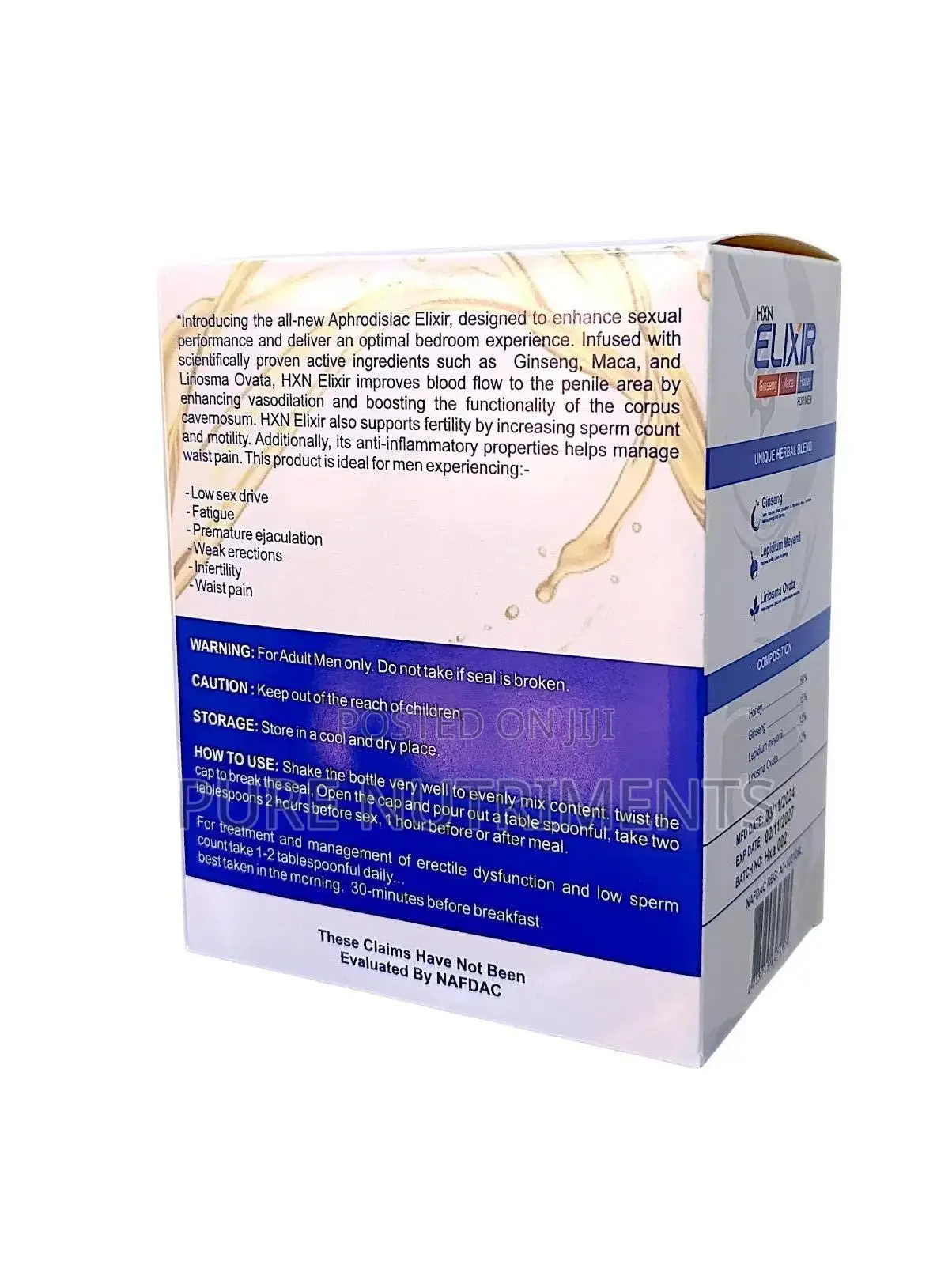 HMX Natural Elixir Honey for Men - Boost Libido, Sex Drive Performance