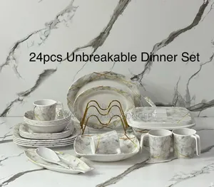 24pcs Unbreakable Dinner Set