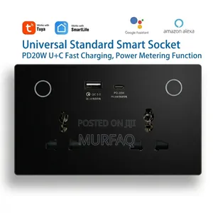 Tuya Dual-Plug Smart Socket W/ Usb+Type-C Fast Charging Wifi