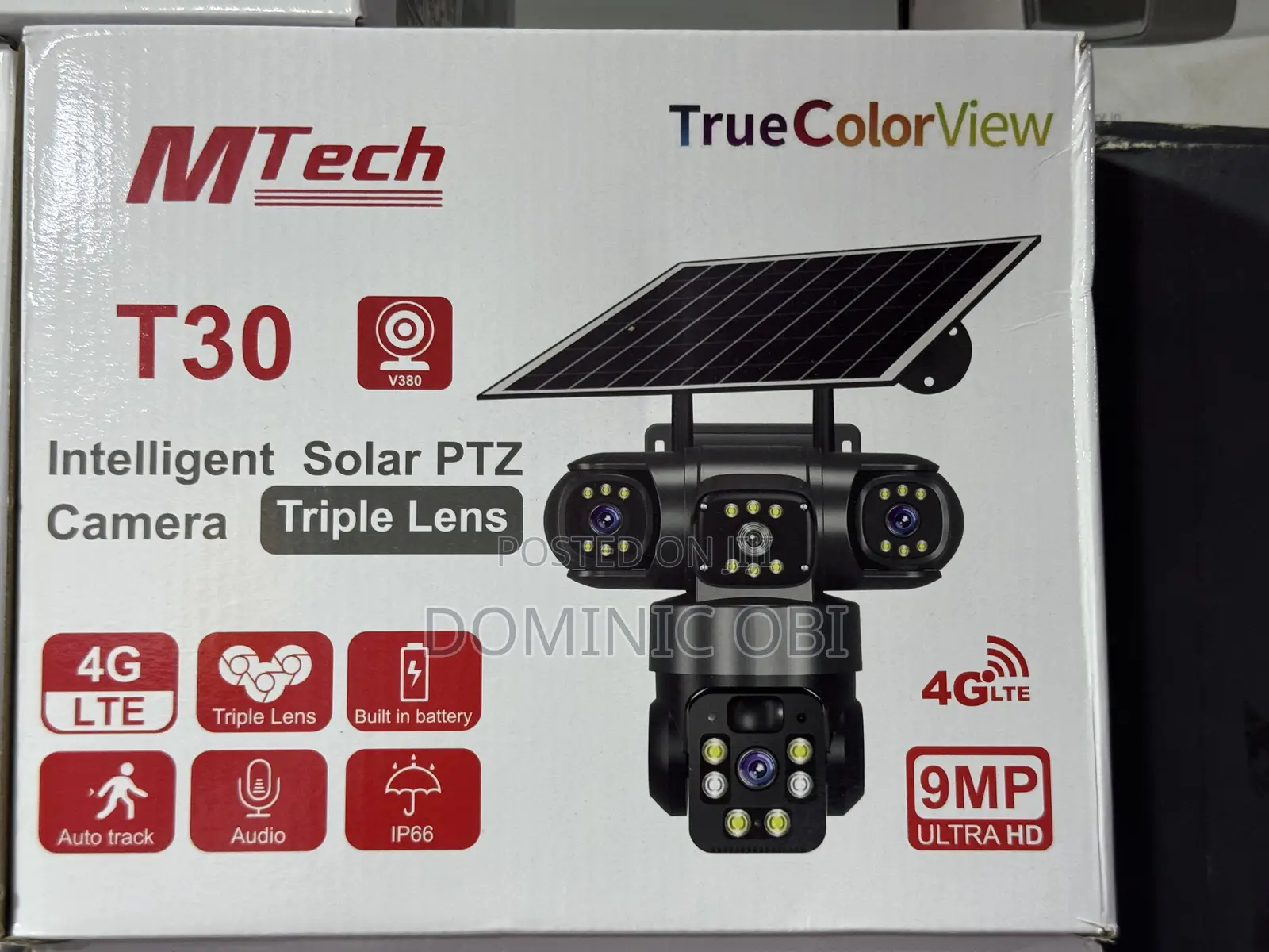 V380 Triple Lens 4g Solar Camera